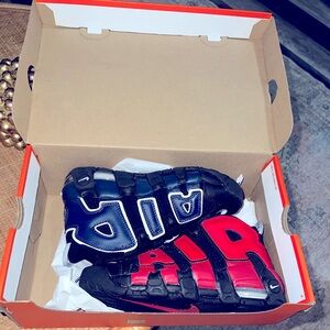 Nike Air More Uptempo GS 'Split' Black Navy Red DM0017-001 Youth 5Y Boys/Youth